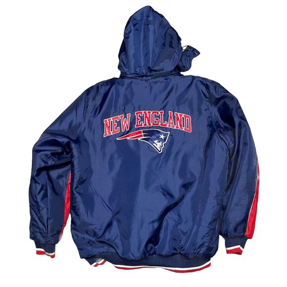 New England Patriots NFL Sideline Winter Full Zip Hooded Coat Jacket XXL - Picture 2 of 6